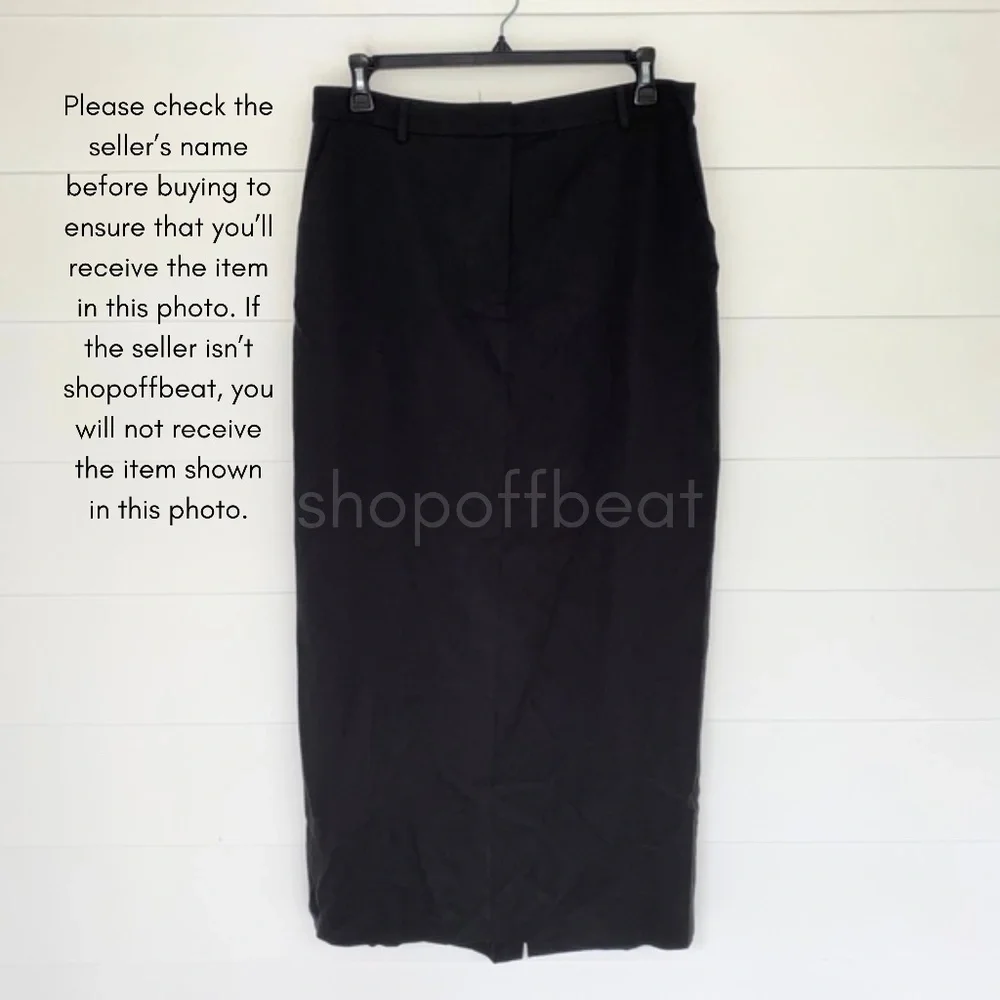 NEW Reformation Cairo Mid Rise Maxi Skirt Black 12